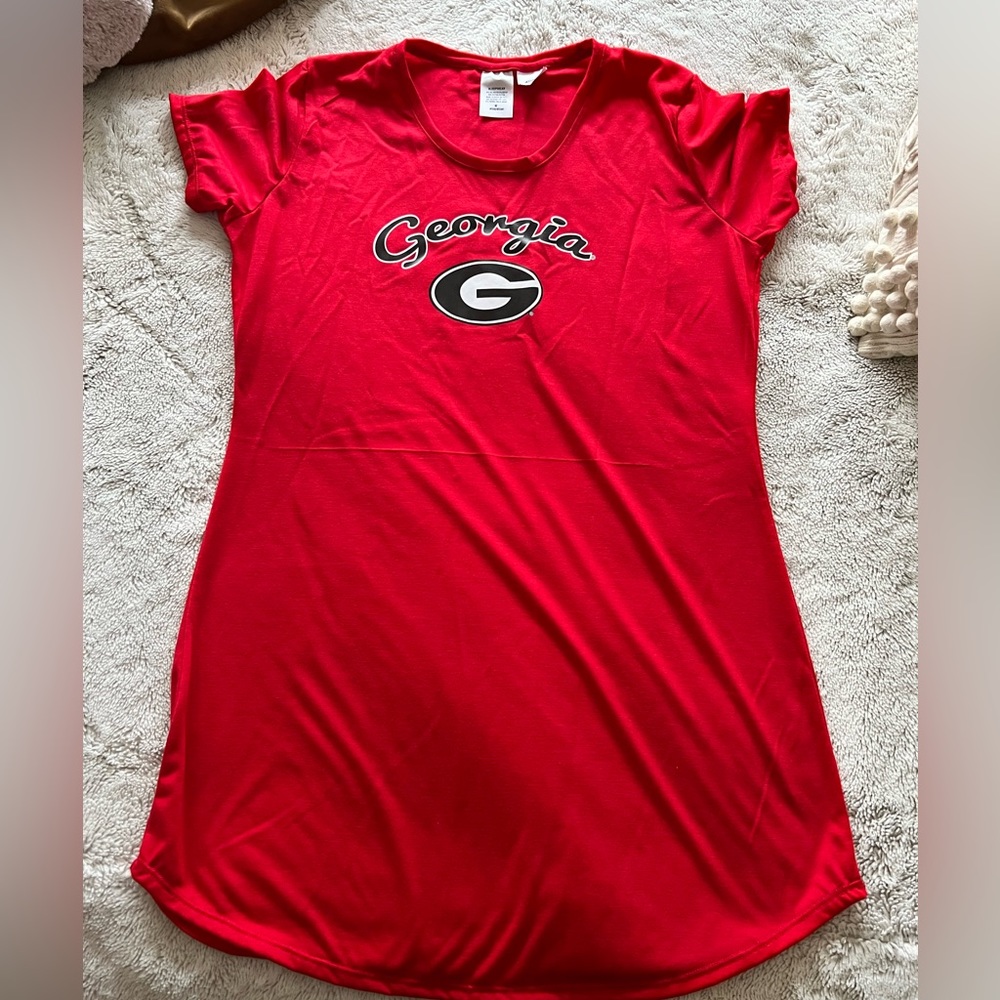 Georgia Bulldogs Sleepwear Sleep Shirt Dress Red Pajamas